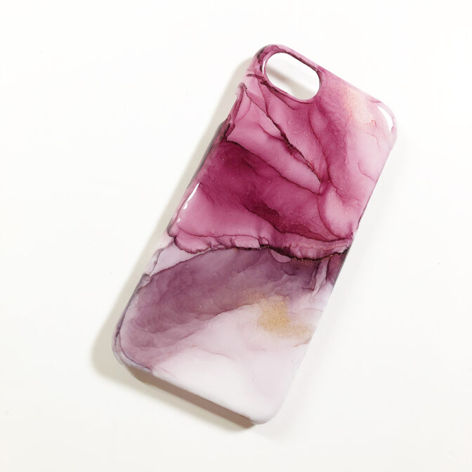 アルコールインクアートスマホケース