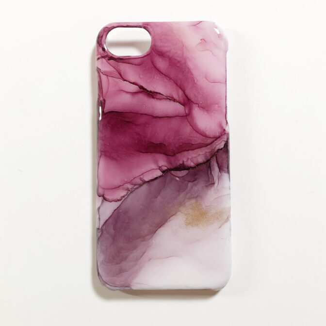 ピンクのグラデーションスマホケース