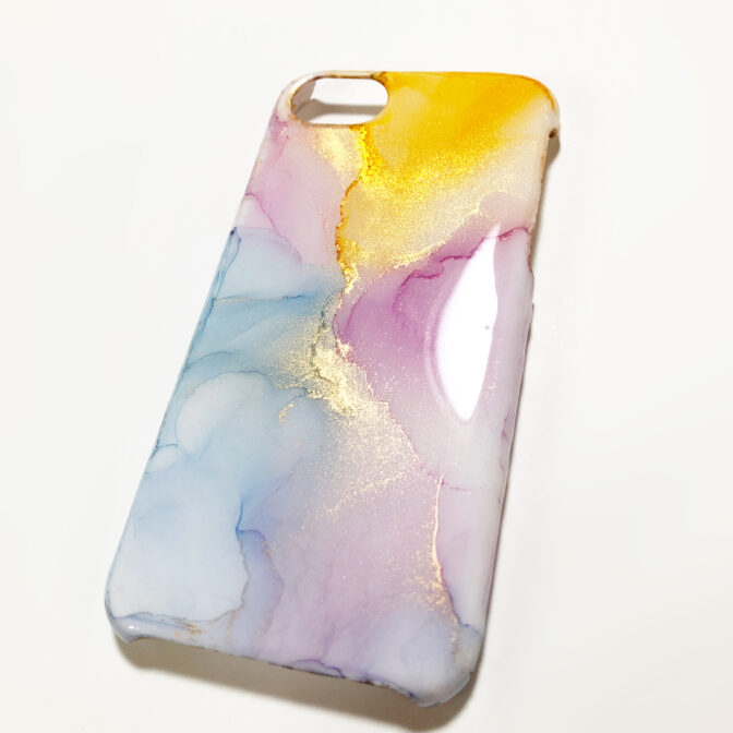 アルコールインクアート　スマホケース