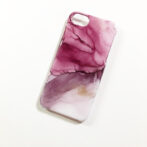 ピンクと紫のアルコールインクアート