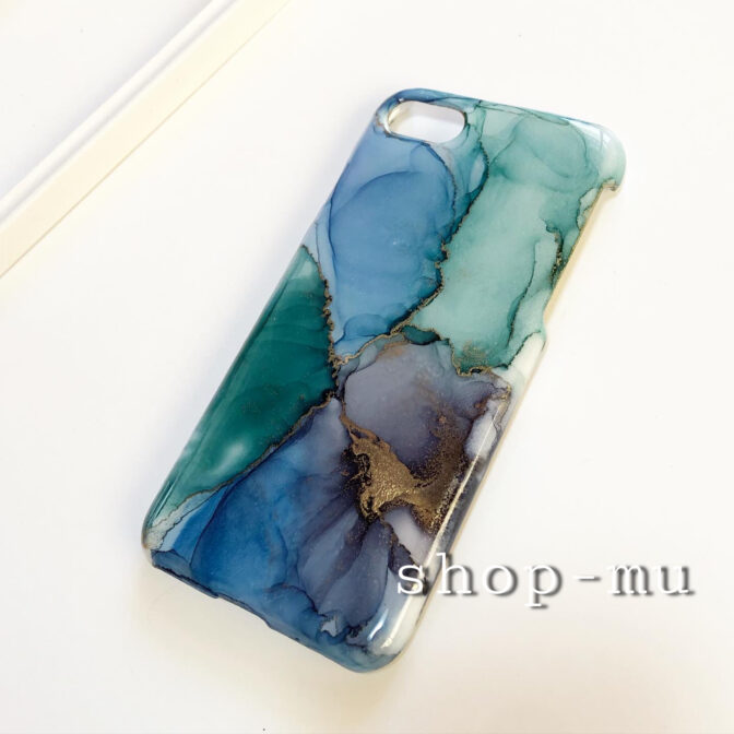 アルコールインクアートのスマホケース