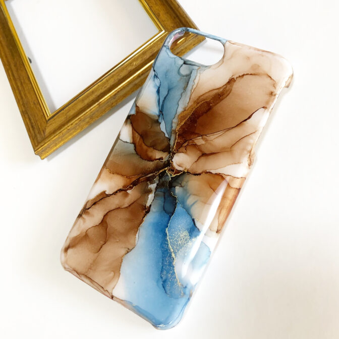 アルコールインクアートスマホケース