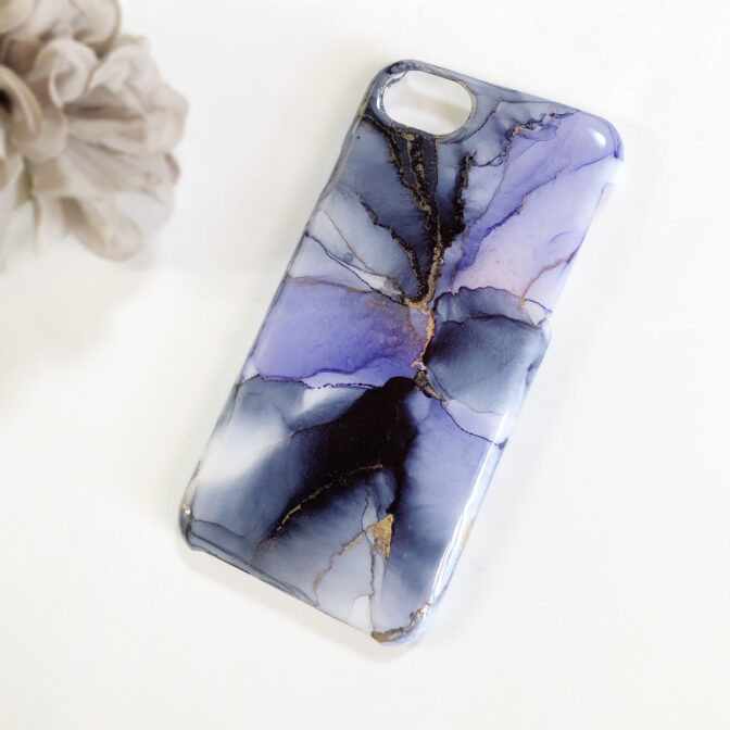 アルコールインクアートのスマホケース