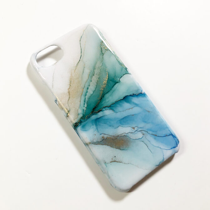 青のグラデーションスマホケース