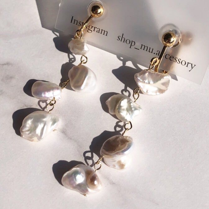 淡水パールのハンドメイドアクセサリー