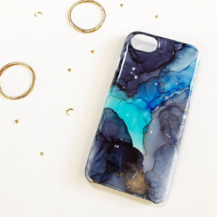 アルコールインクアートスマホケース/夜空/iPhoneケース