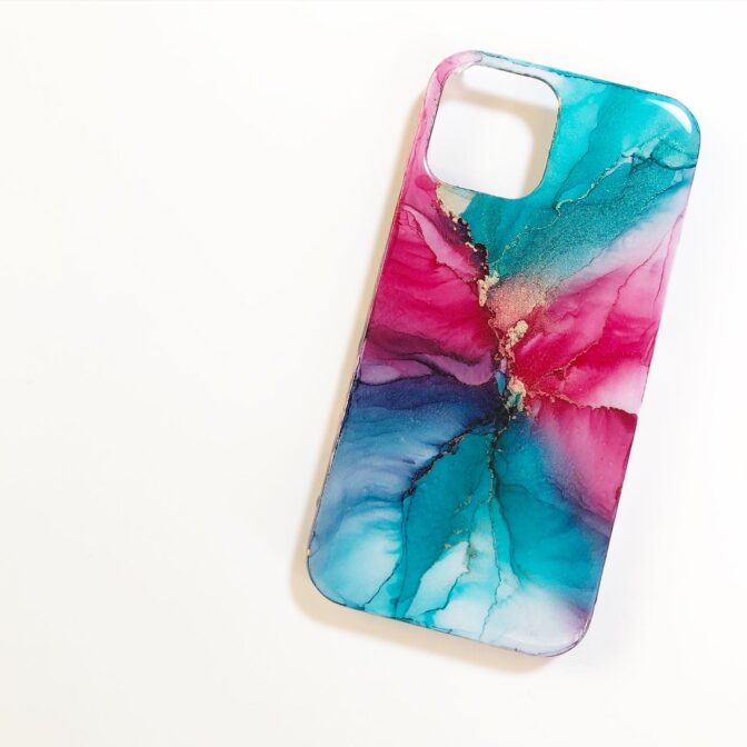 アルコールインクアート　スマホケース