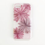 ピンクのお花のスマホケース
