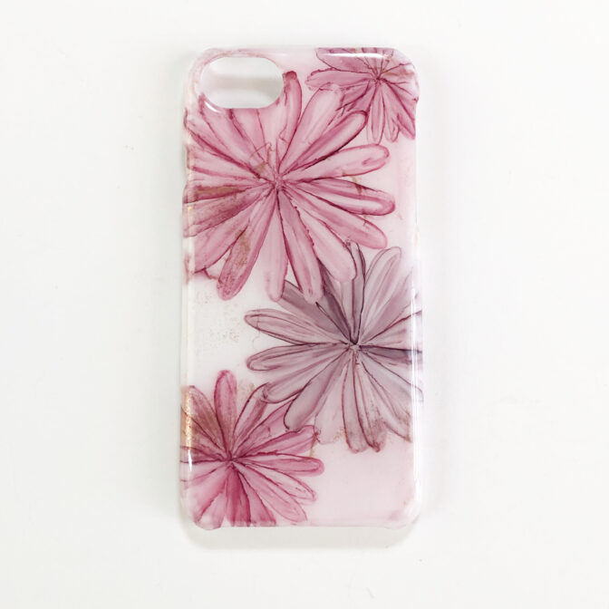 アルコールインクアート　スマホケース♡ ハート型ストラップ付き 97124217599649a3532aed1a10ca11