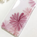 ピンクのフラワースマホケース