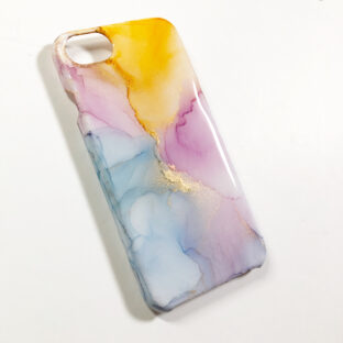 アルコールインクアートスマホケース/プリンセスカラー/iPhoneケース
