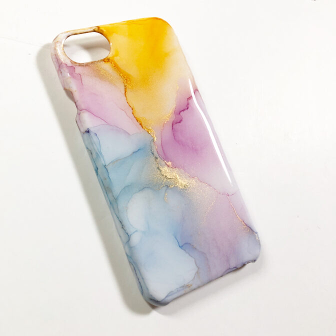 アルコールインクアート　スマホケース