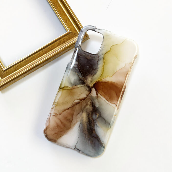 アルコールインクアートのスマホケース