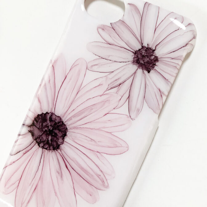 アルコールインクアートのスマホケース