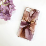 ニュアンスカラーのアルコールインクアートスマホケース