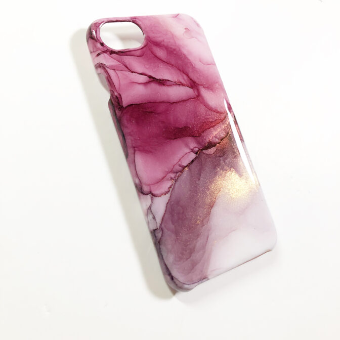 アルコールインクアートスマホケース