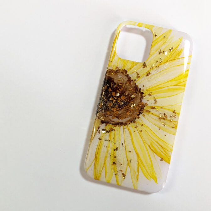 ヒマワリのスマホケース