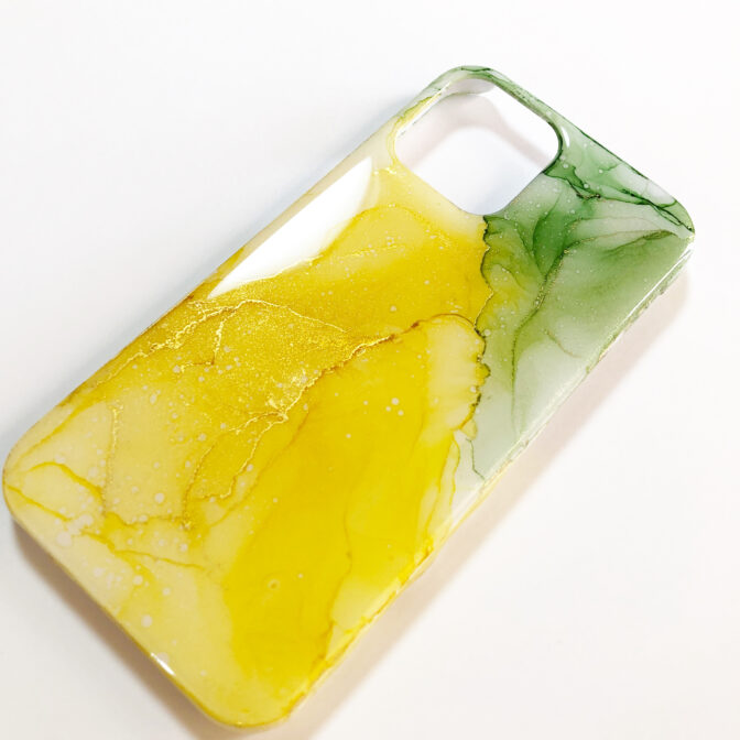 アルコールインクアートスマホケース