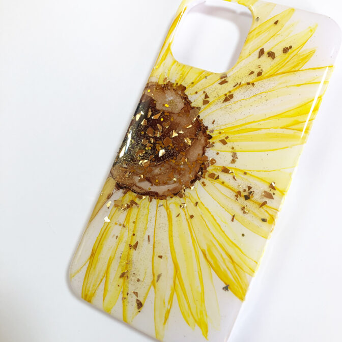 向日葵のスマホケース