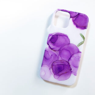 アルコールインクアートスマホケース/ブドウ/iPhoneケース