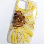 ひまわりのアルコールインクアートスマホケース