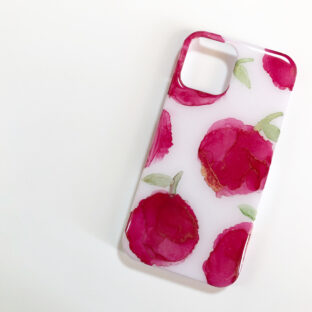 アルコールインクアートスマホケース/リンゴ/iPhoneケース