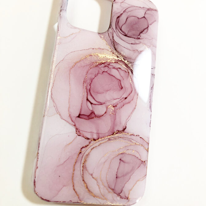 薔薇アートのスマホケース