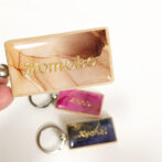 アルコールインクアートのキーホルダー