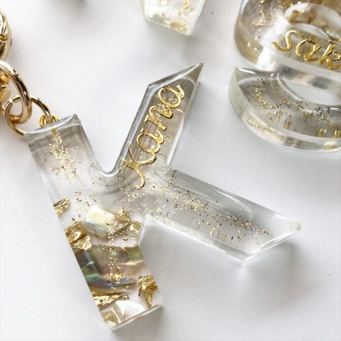 イニシャルキーホルダー