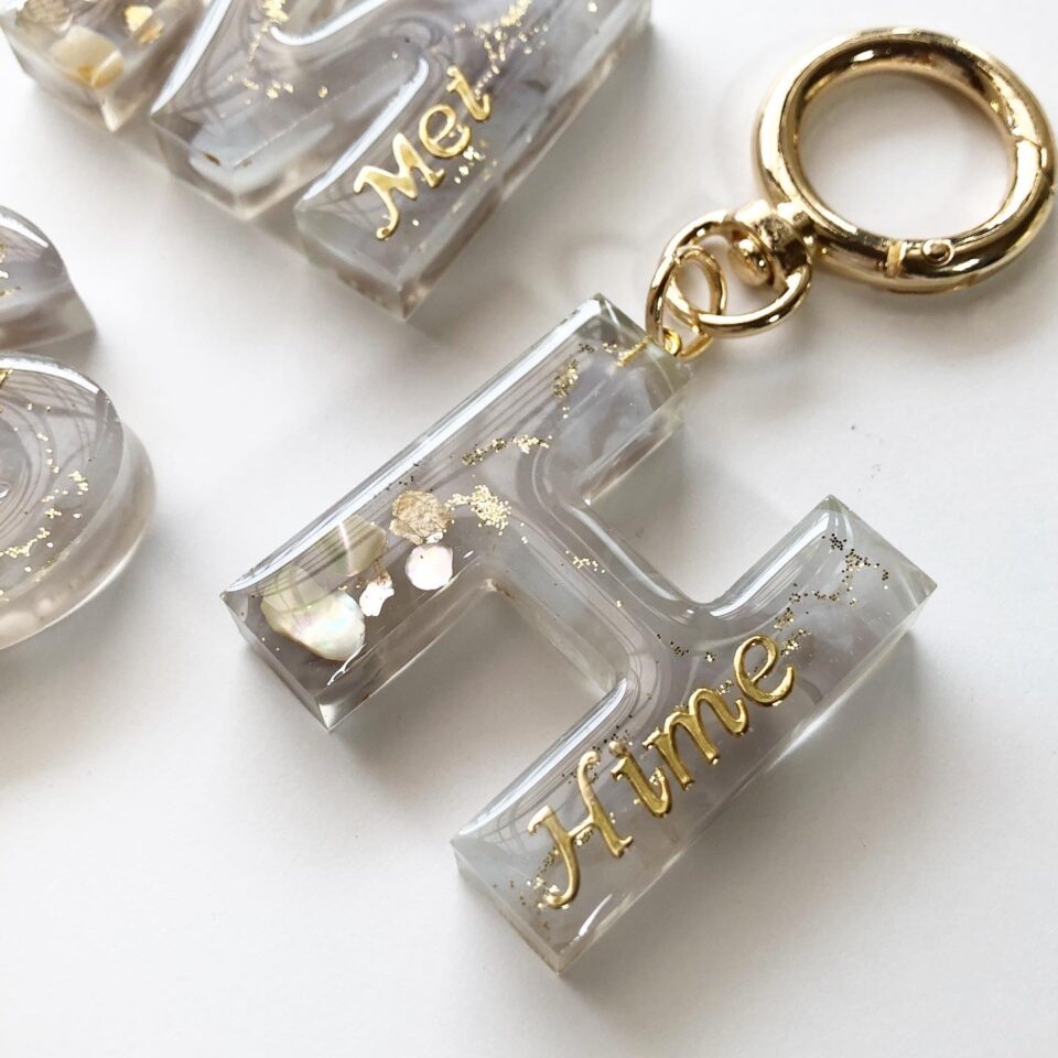 イニシャルキーホルダー