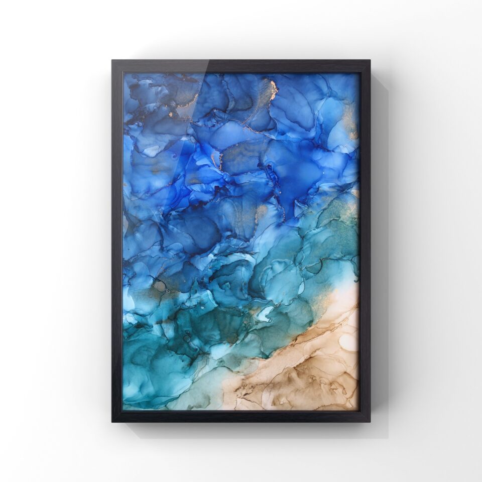 海模様のアルコールインクアート