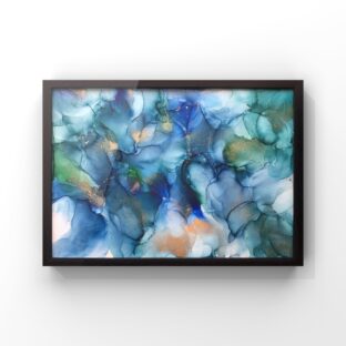 【A-7】アルコールインクアート原画/壁掛けアート