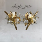 ゴールドフラワーのハンドメイドアクセサリー