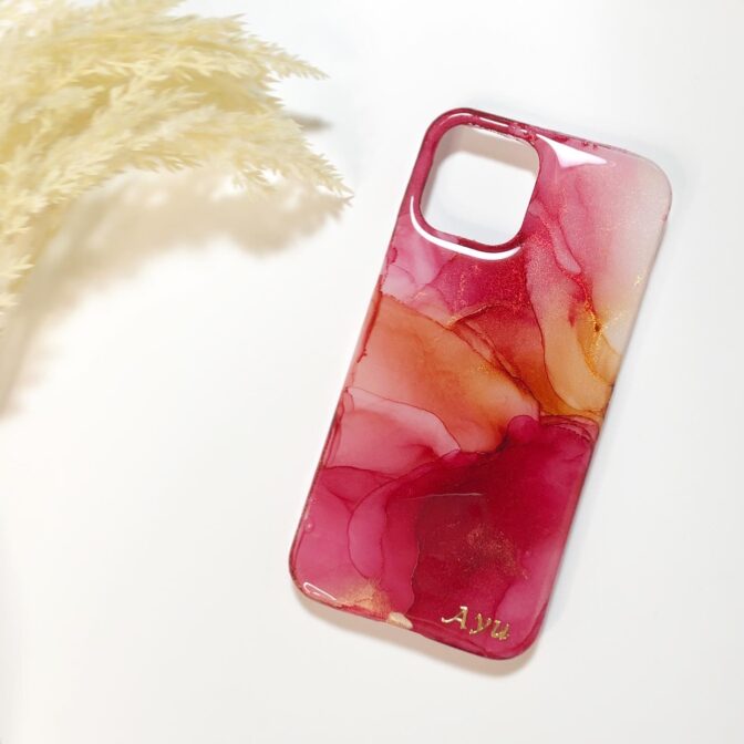 アルコールインクアートスマホケース