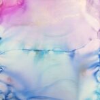 ピンクの海のアート