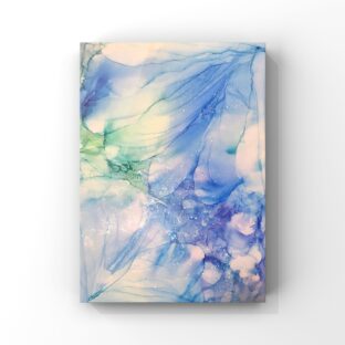 【A-12】海に咲く花　アルコールインクアート原画/壁掛けアート